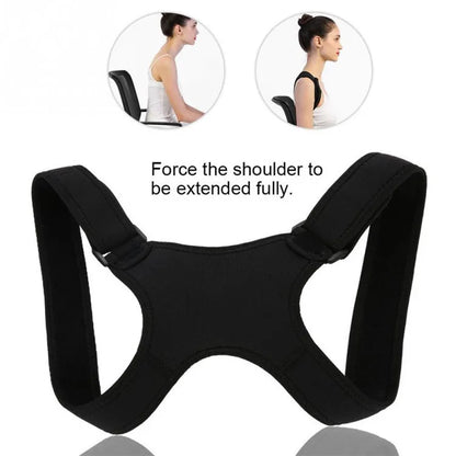 Black Adjustable Back Posture Corrector Fixed Strap Hunchback Correction Strap Male and Female Back Posture Correction Strap
