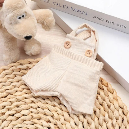 20cm Cotton Doll Clothes Fashion T-shirt Clothes Doll Overalls Suit Casual Wears Overalls Pants Dolls Clothes Accessories