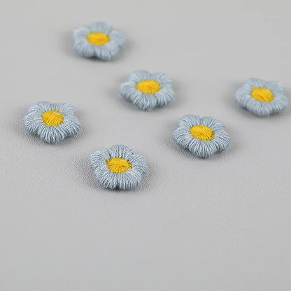 Mini Embroidered Small Flower Patch DIY Earring Accessories Children's Hair Accessories Clothing Accessories