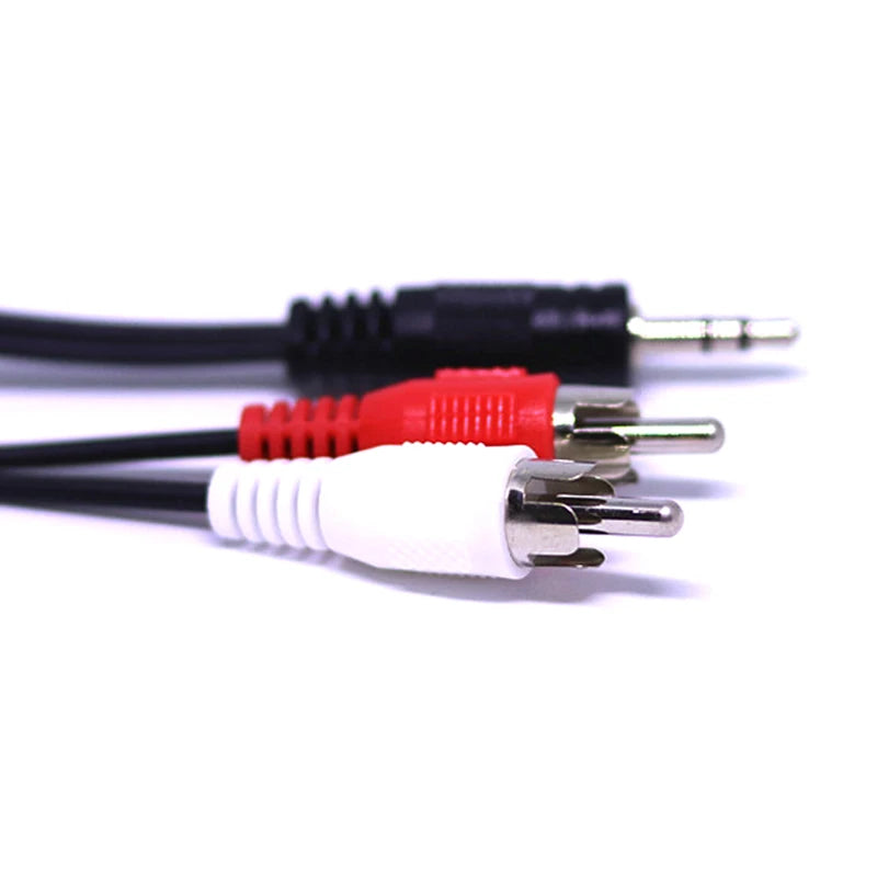 1.5M 3.5mm Jack to 2 RCA Audio Cables Stereo 3.5 mm Male to 2RCA Male Coaxial Aux Cable For TV Sound Laptop Mp3 Speakers