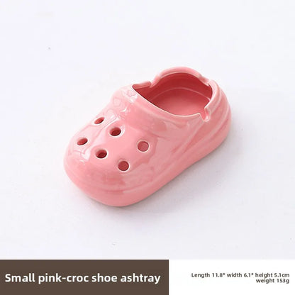 Stylish Ceramic Ashtray for Office Home Living Room Trendy Crocs Design Creative Business Gift