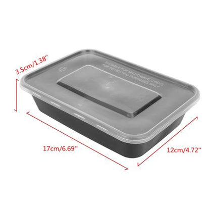 10 Pcs Microwavable Food Meal Storage Containers Reusable Lunch Boxes Bento Box
