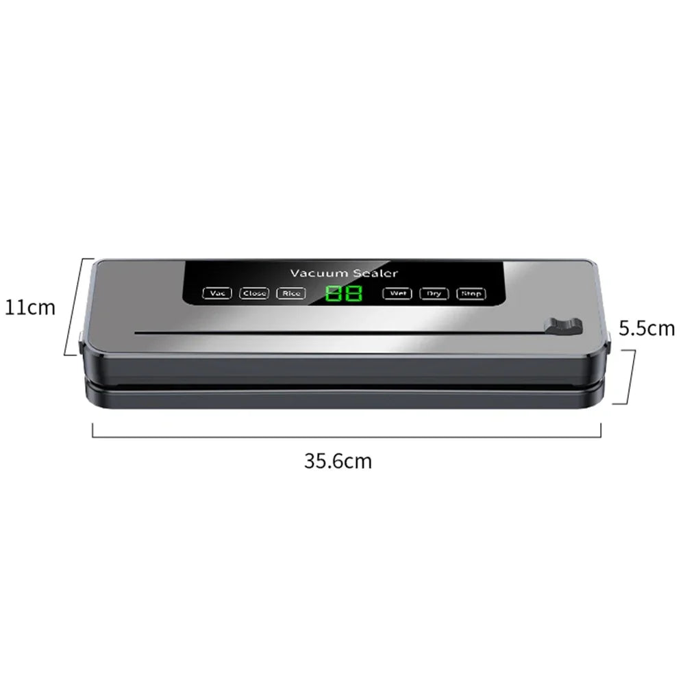 Vacuum Sealer Machine 65KPA Food Vacuum Sealer Compact Machine For Food Preservation Automatic Food For Home Kitchen