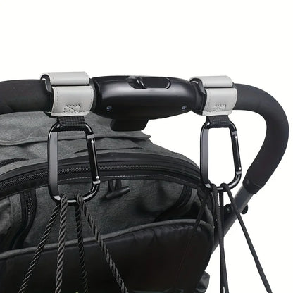 Universal Stroller Hooks Clip - Heavy Duty Hanging Accessory for Diaper Bags, Compatible with Prams/Shopping Carts/Car Seats