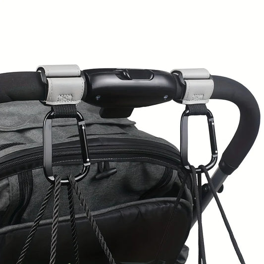 Universal Stroller Hooks Clip - Heavy Duty Hanging Accessory for Diaper Bags, Compatible with Prams/Shopping Carts/Car Seats
