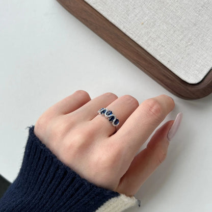 Wong Rain 100% 925 Sterling Silver 3*5 MM Oval Cut Sapphire Eemrald High Carbon Diamond Gemstone Ring For Women  Jewelry Band
