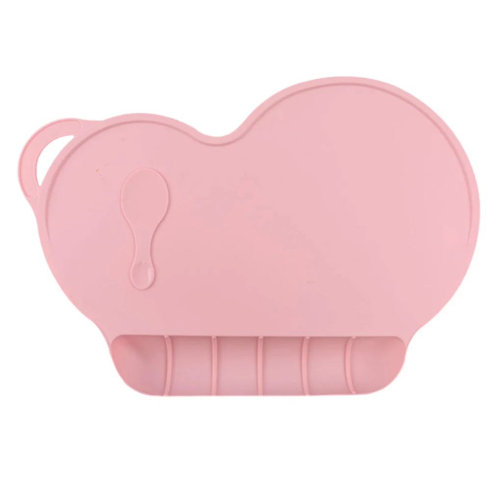 Silicone Placemats,Kids Feeding Mat Portable with Personalised Collapsible Baby Eating Food Catcher Pocket Eholder Fits Most Hig