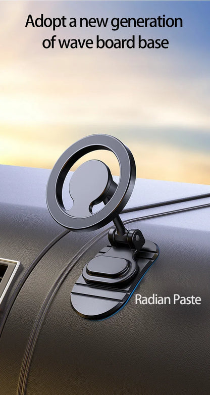 Magnetic Car Phone Holder All-Metal 1040° Rotation Cell Phone Stand For Magsafe iPhone 16 15 14 13 12 Pro Max Dashboard Mount