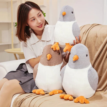 Simulated Round Chubby Pigeon Plush Toys Cartoon Bird Peace Dove Dolls Stuffed Home Decratied Ornaments Gifts for Kids Girls