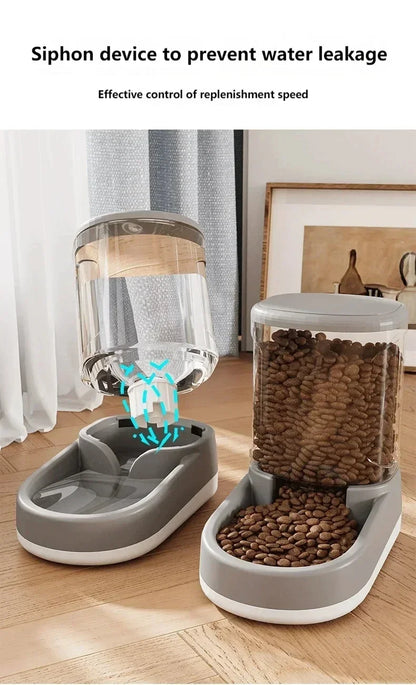 Automatic And Convenient Pet Feeder Water Dispenser Cat Dog Food Bowl Puppy Cat Drinks And Eats Without Plugging In