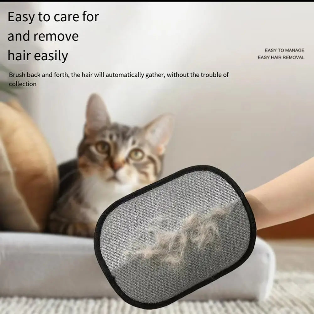 Portable Pet Grooming Brush Hair Removal Gloves Lint Remover For Clothes Sofa Two-way Hair Remover Multifunctional Accessory