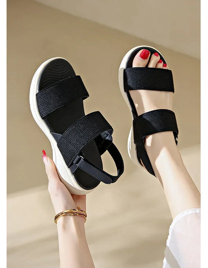 Women's Platform Sport Sandals Summer 2025 Comfortable Woman Shoes Fashionable Beach Green Sandal Black Sandalias De Mujer