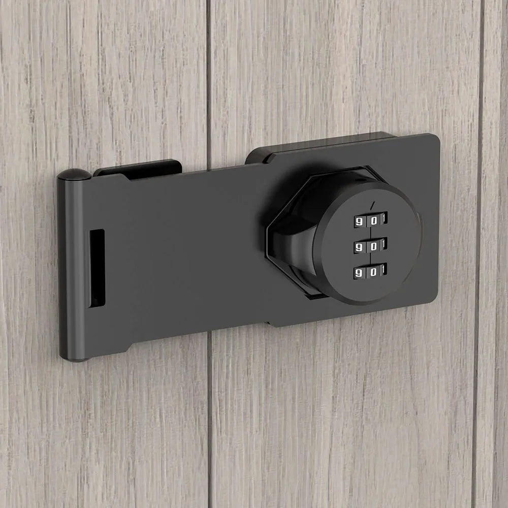 Household Cabinet Password Hasp Locks Cabinet Door Combination Lock Door Security Slide Latch Lock for Small Doors Cabinets Door