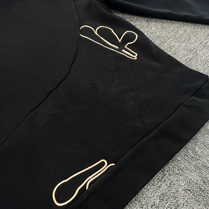 Jogging Streetwear Hoodies Trousers Set Centre Cee Tracksuit Men Clothing Y2k Cotton Sweatshirts Tops Pants Mens Clothes Black