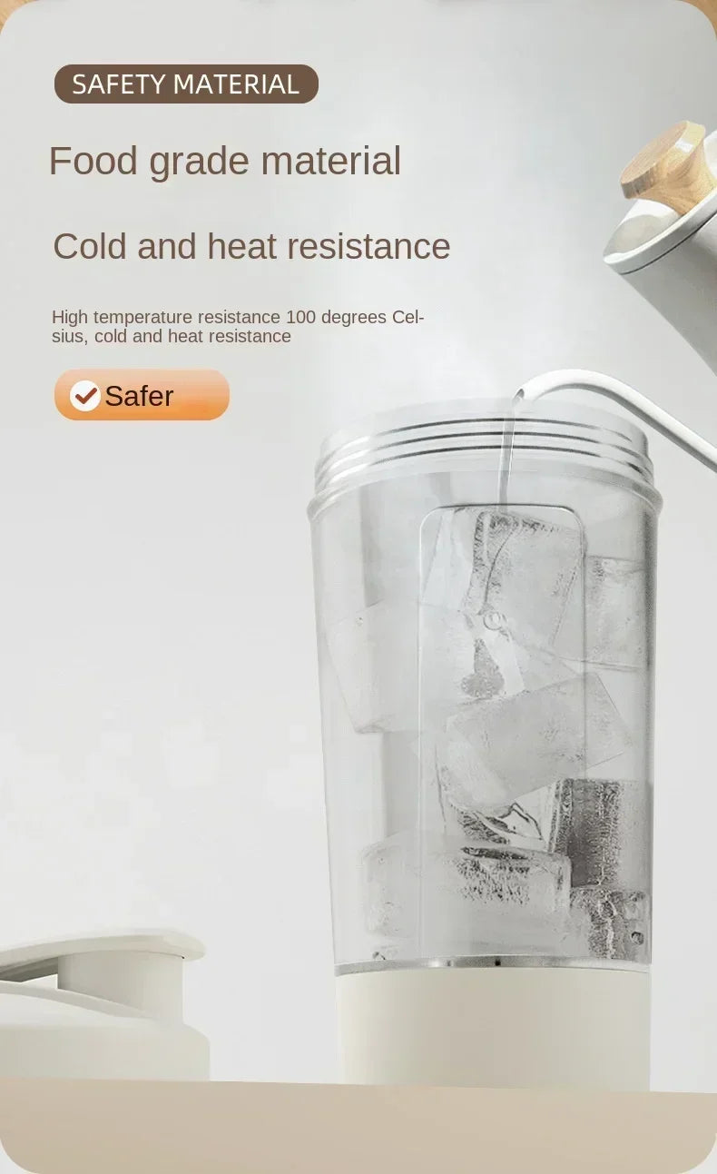 450ml Portable Electric Protein Shaker Bottle USB Rechargeable Blender Multipurpose Mixer Cups for Summer Fitness Workout