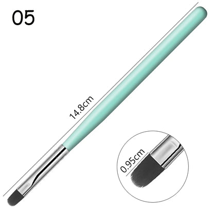 1-9PCS Nails Art Brush Pen 3D Tips Pattern Phototherapy Acrylic UV Gel Extension Builder Coating Painting Pen DIY Manicure Tools