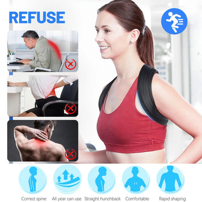Posture Corrector for Men & Women - Adjustable Back Brace, Spine Support, Shoulder & Neck Alignment, Posture Straightener