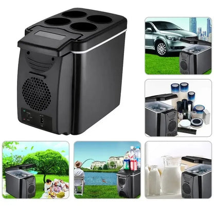 Car Refrigerators 12V 6L Camping Fridge Freezer Portable Heating Cooling Multifunction Mini Refrigeration Car Electronic Devices