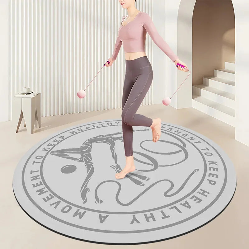 Jump Rope Yoga Mats Shock-Absorbing Mat Silent Rug Aerobic Fitness Exercise Rugs Non-slip Soundproof Sports Room
