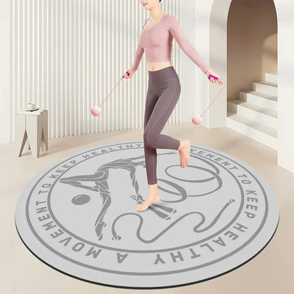 Jump Rope Yoga Mats Shock-Absorbing Mat Silent Rug Aerobic Fitness Exercise Rugs Non-slip Soundproof Sports Room