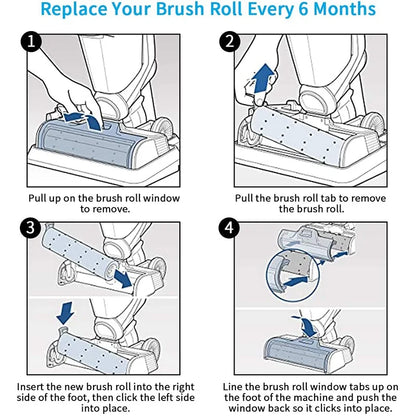 2 Pcs Multi-Surface Brush Roll for Bissell Crosswave Cordless Max Series Vacuum Cleaner,Suiable for Bissell 2765/2554