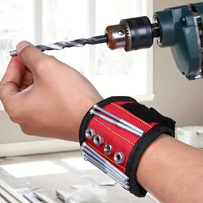 Strong Magnetic Wristband Portable Tool Bag Electrician Adjustable Wrist Belt Screws Small Metal Nails Bolts