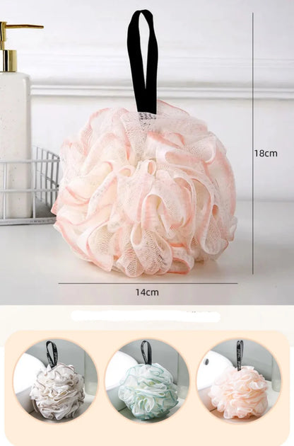 3pcs Gradient Bath Ball For Women Super Soft Bath Flower Bath Ball For Back Rub Cute High-end Bath Ball Bath Bubble Maker