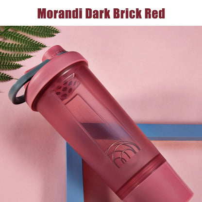 600ml Frosted Shake Cup Milkshake Sports Bottle Outdoor Fitness Water Blender Bottle Protein Powder Portable Gym Training Drink