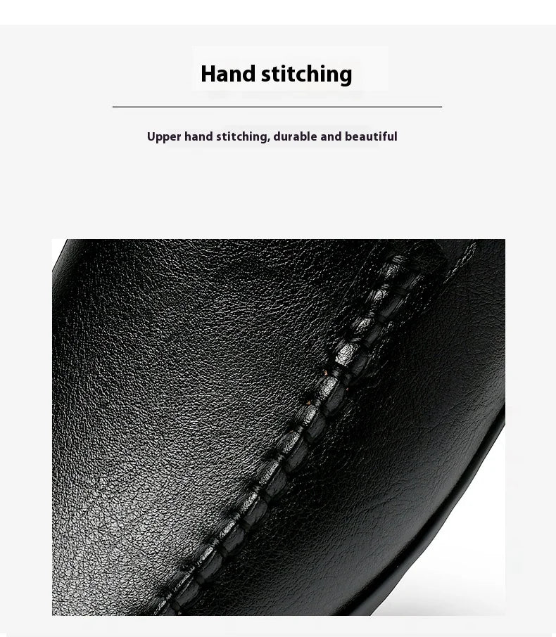 Closed Toe Half Shoes for Men Black Blue Mules Slippers Slip on Genuine Cowhide Leather Luxury Flat Sandals Man Summer 2025