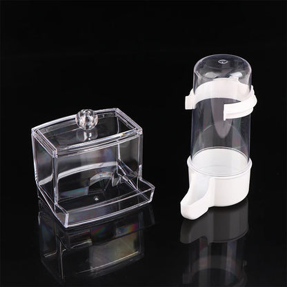 Rutin Chicken Automatic Food Feeder Large Capacity Anti-overturning Food Box Poultry Feeding Supplies Clear Food Dispenser