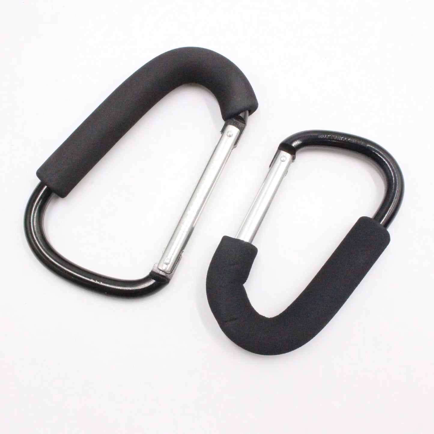 Baby stroller hook supermarket shopping hook large carabiner aluminum alloy large hook black size