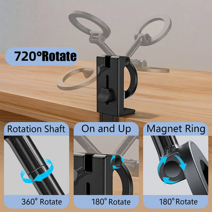 Magnetic Phone Mount Car Phone Holder Mount For Backseat Foldable Smartphones Stand For Calling Navigation GPS Video Recording