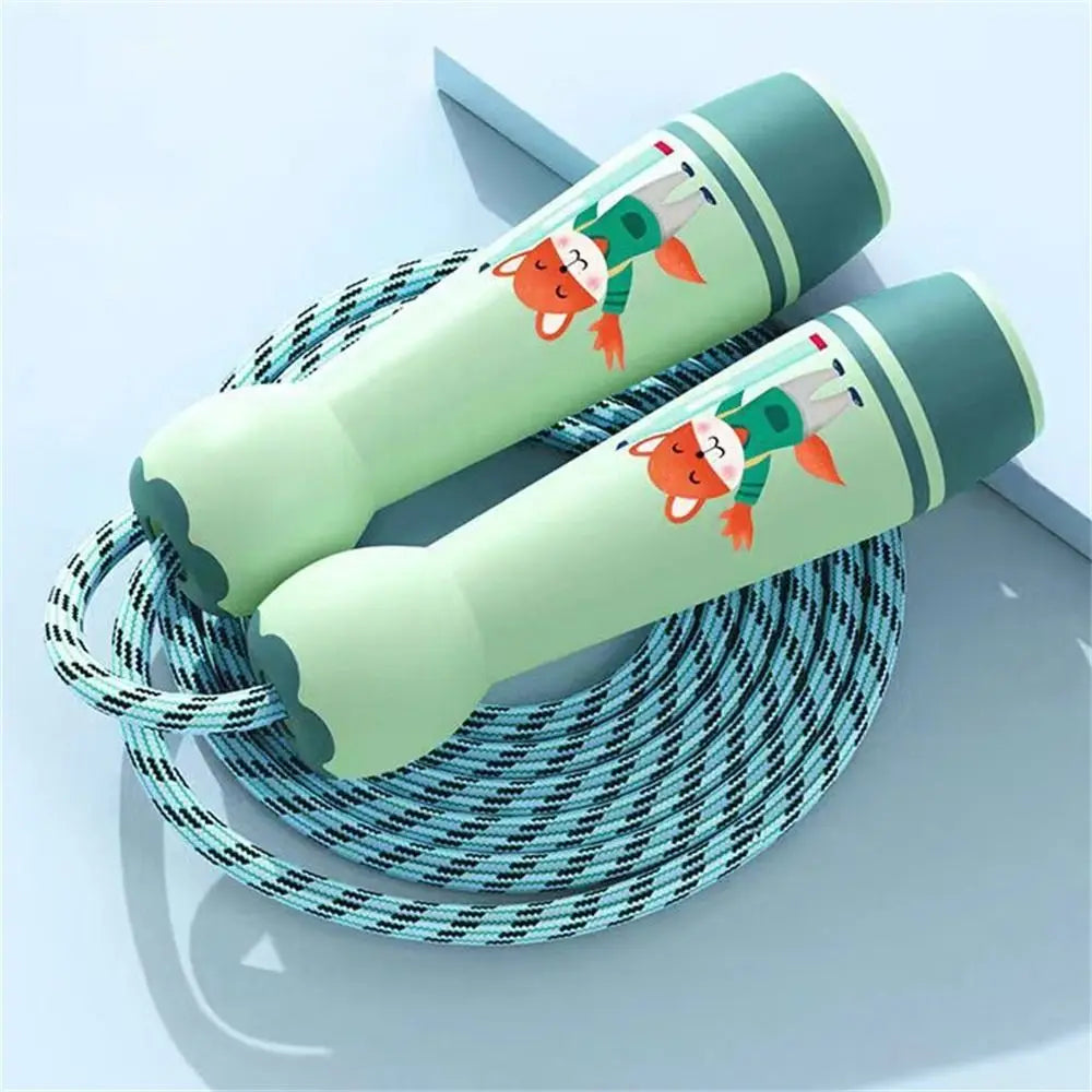 Lovely Adjustable Child Jumping Rope Fillet Design Cotton Rope Skipping Ropes Colourful Lovely Kids Jump Rope Sport Fitness