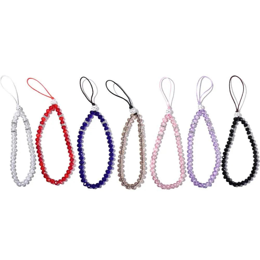 Beads Wrist Strap Hand Wrist Lanyard Phone Charm Mobile Phone Chain Crystal Phone Straps Mobile Phone Straps Phone Lanyards