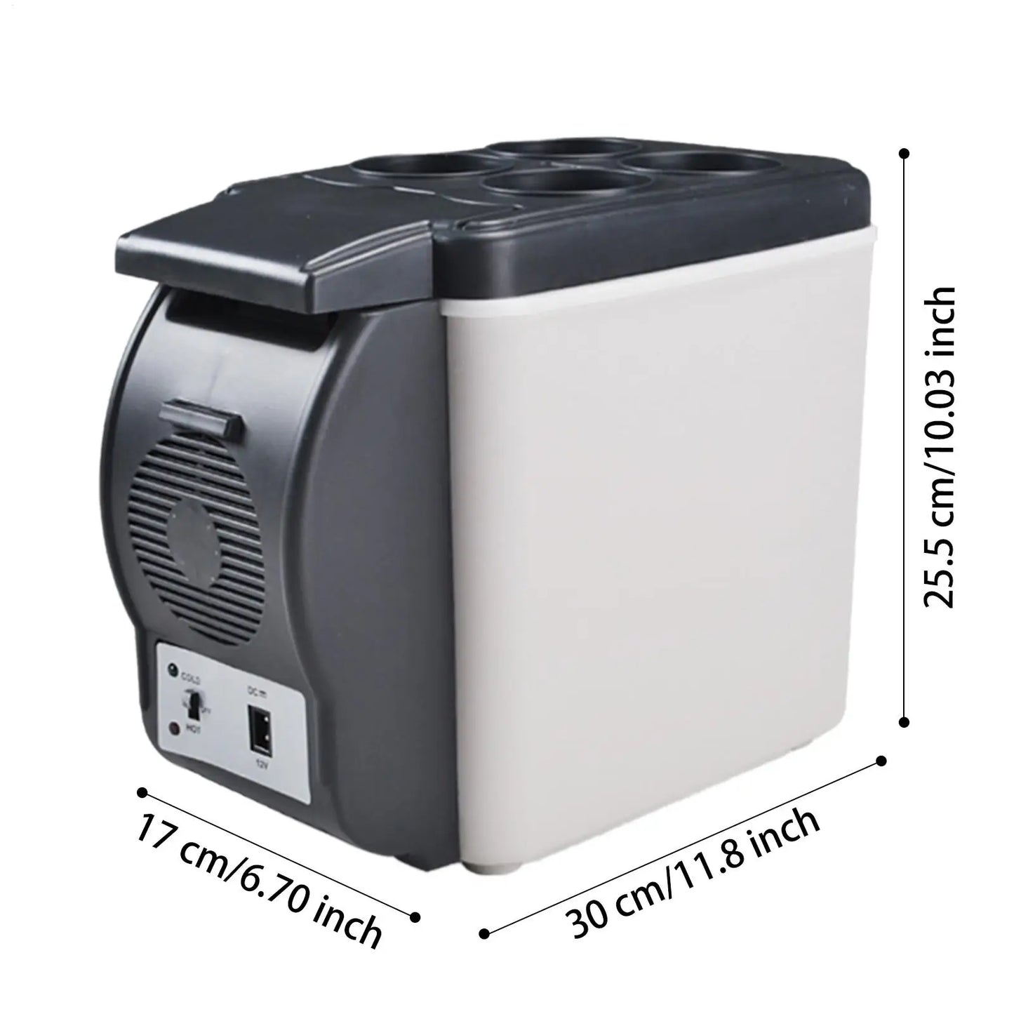 6L Mini Car Refrigerator 12V Fridge Low Noise Cooler Box Refrigerator Portable Travel Icebox for Food Freshness for Car RV