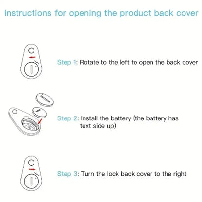 Mini GPS Tracker for Pets & Personal Items Bluetooth Anti Lost Device with Two Way Positioning RealTime Tracking for Android