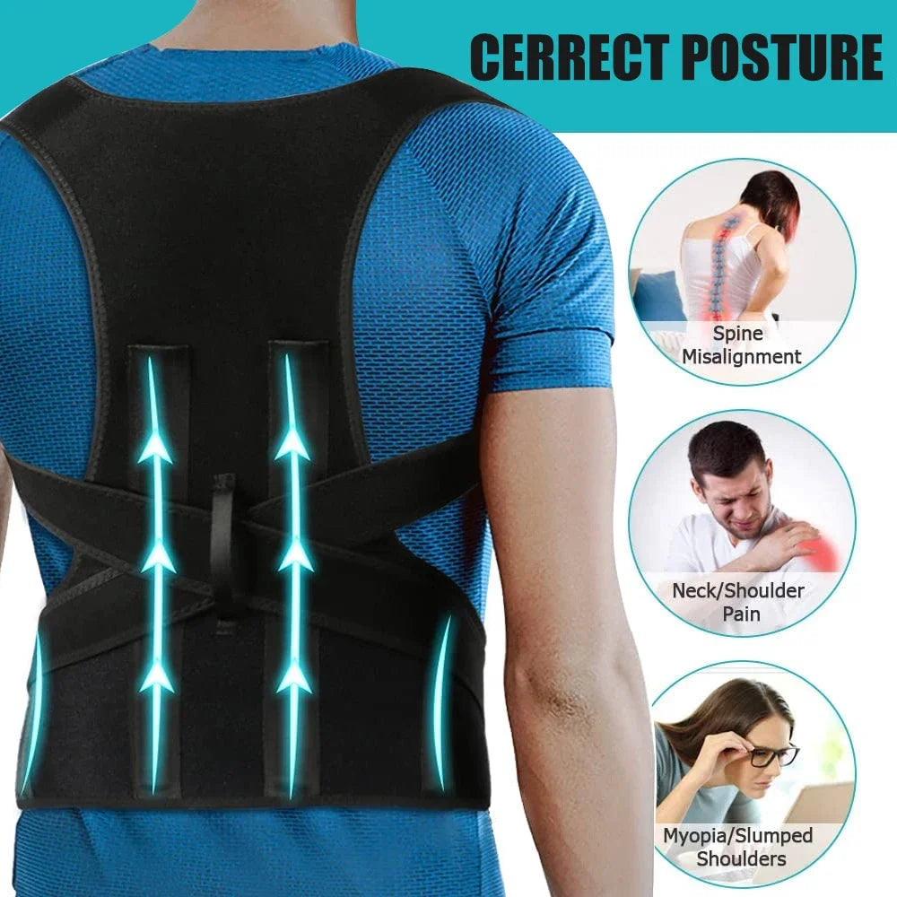Brace Posture Corrector for Men and Women Adjustable Posture Brace for Back,Shoulders,Hunchback Scoliosis Correction