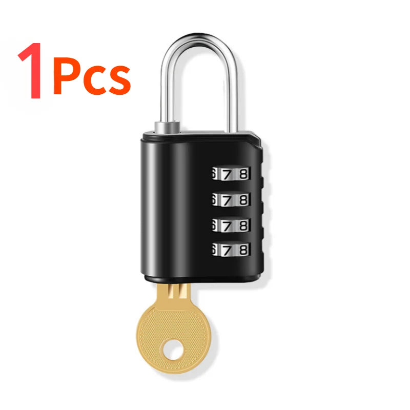 4 Digit Password Key Combination Lock Waterproof Security Padlock Outdoor Gym Luggage Security Lock