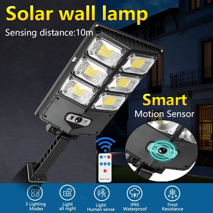Smart Motion Sensor Wall Lights Outdoor Solar Lamp Garage Lamp Balcony Courtyard Decoration Porch Light Roadside Security Lights