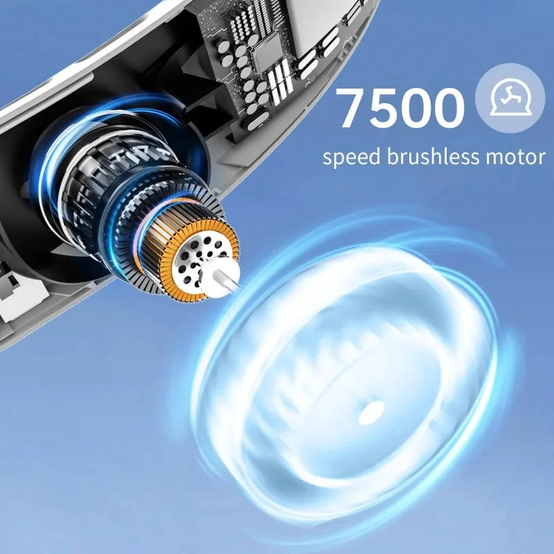 4000mAh Leafless Portable Neck Fan 3 Gears Adjustable Super Strong Wind Fast Cooling Multi-Function Digital Display Neck Fan