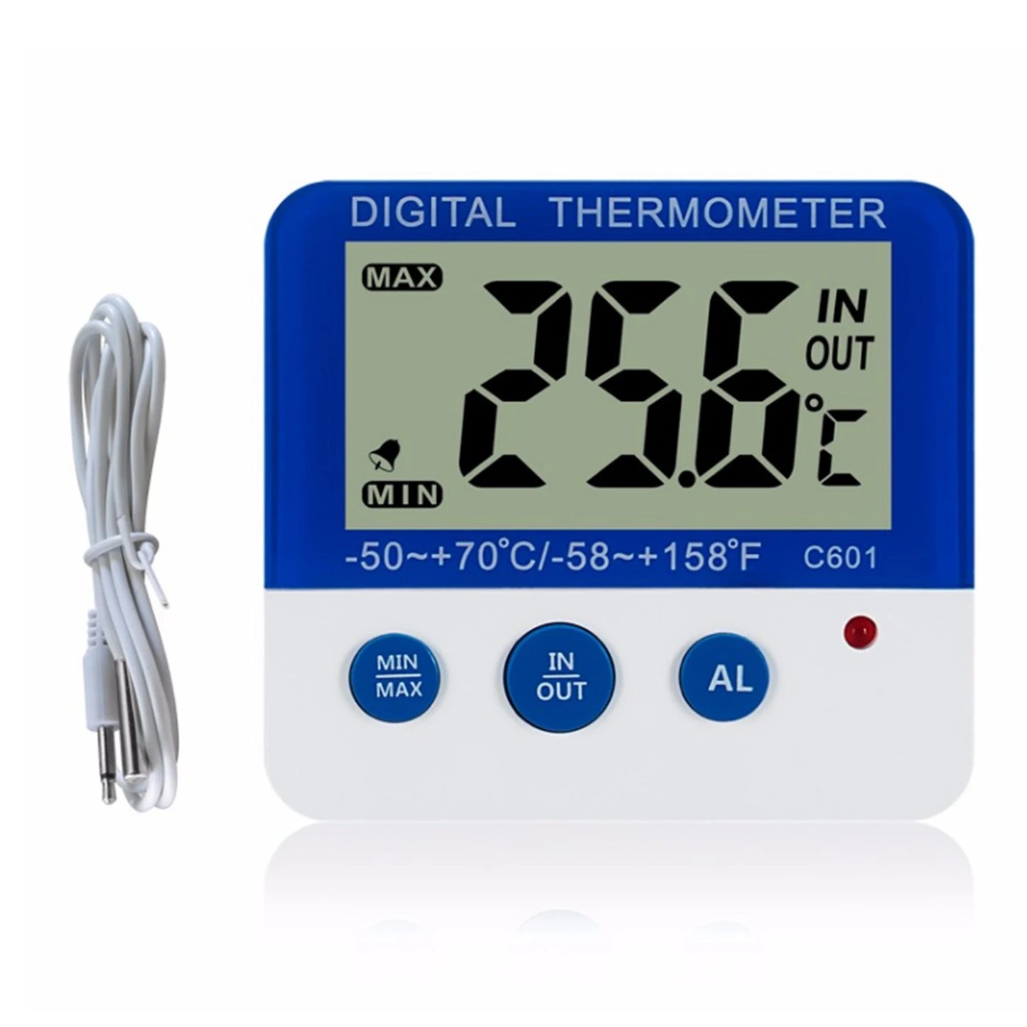 Digital Fridge Thermometer with Alarm and Max Min TemperatureLCD Display Digital Freezer Thermometer for Indoor Outdoor