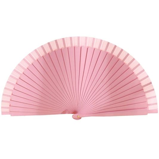 Elegant Fan Fashionable Classical Vintage Wooden Hand Fan Spanish Solid Color Folding Fan for Weddings and Dance Parties
