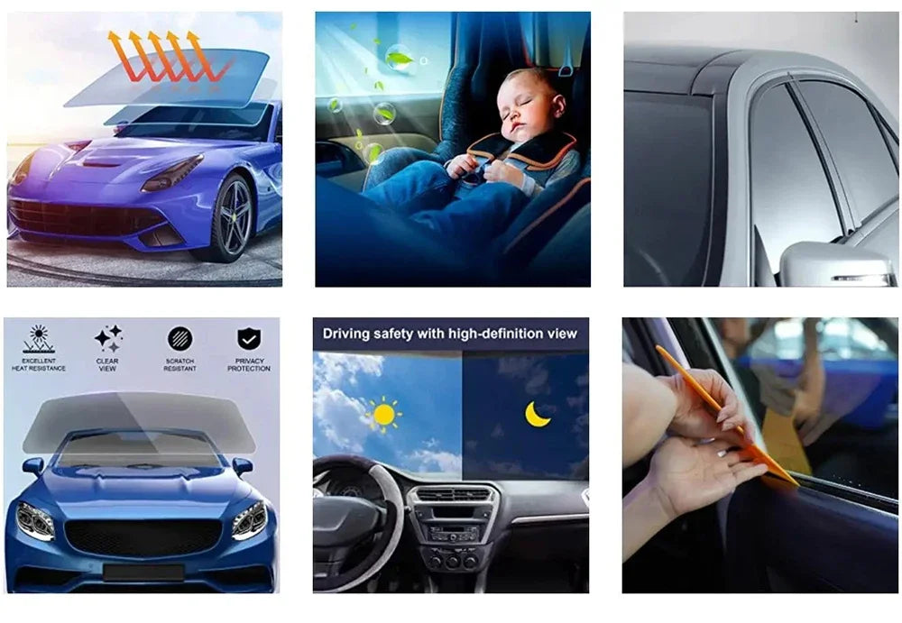 50/75x3/6m Car Anti Look Window Privacy Tint Film Auto Vinyl Anti Look Dark Glass Sticker Foil Ceramic UV Protector Mirror Films