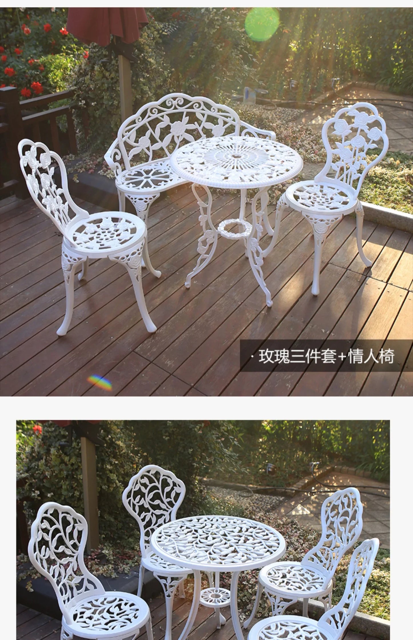 White Lounge Garden Furniture Sets Modern Outdoor Storage Patio Garden Furniture Sets Designer Moving Muebles Terraza Decoration