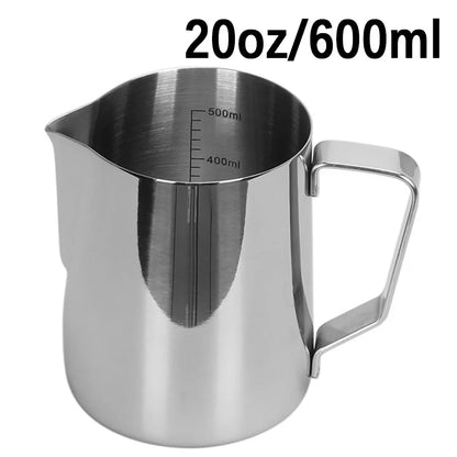 Coffee Milk Frothing Jug Latte Art Milk Frother Pitcher Stainless Steel Measurement Jug Espresso Barista Tool Coffee Accessories