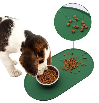 Silicone Pet Bowl Mat Placemat Waterproof Prevent Spills Dog Cat Food Feeding Pad Kitten feeding Pet Bowl tray Mats