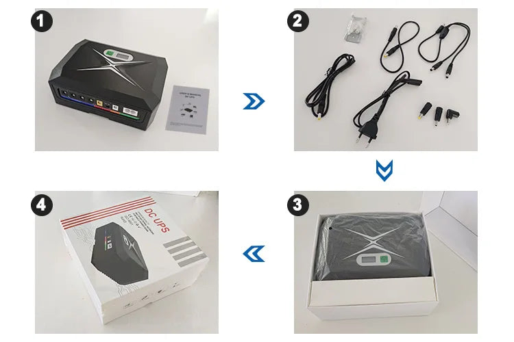 Mini Ups Power Bank Ups 100w 48000mah 5v 9v12v 24v Mini Ups with 12hr Backup Time Uninterruptible Power Supply Poe Dc Power