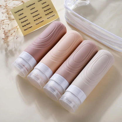 Travel Bottles for Toiletries, Approved 3oz Travel Size Containers BPA Free Leak Proof Refillable Liquid Silicone Squeezable liu