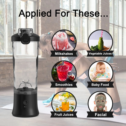 Portable Juicer Blender 600ml Electric Fruit Juicer USB Charging Lemon Orange Fruit Juicing Cup Smoothie Blender Machine