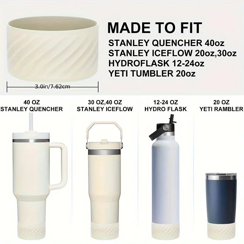 1pc Reusable Silicone Cup Boot, Suitable For 20Oz/30Oz/40Oz Tumbler And 12-24Oz Hydro Flask